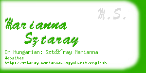 marianna sztaray business card